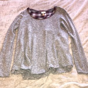 Grey and plaid Tunic